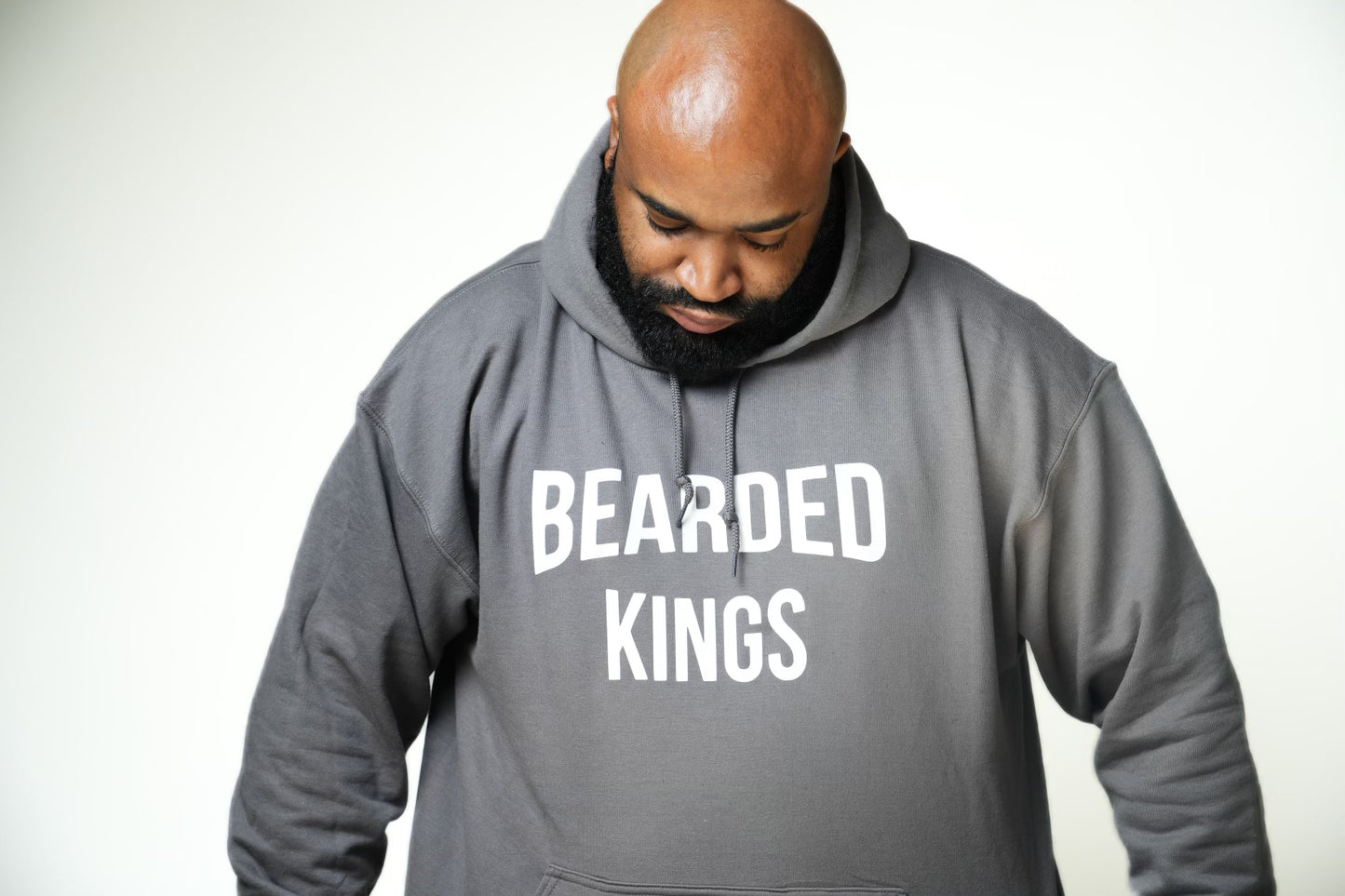BEARDED KINGS HOODIES - White Charcoal