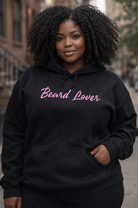 Ladies |Black - Beard Lover Bearded Kings Hoodie
