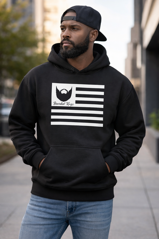 Classic Black - Beard Nation III Bearded Kings Hoodies
